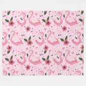 Flamingo Zomercollectie Eén Design 9 Fleece Deken (Voorkant (Horizontaal))