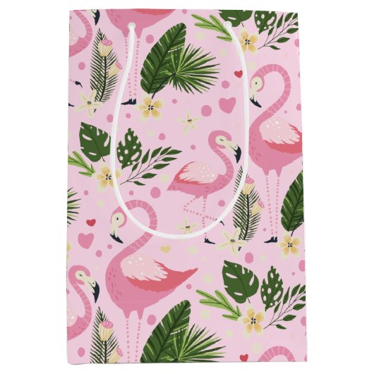 Flamingo Zomercollectie Eén Ontwerp 8 Medium Cadeauzakje (Voorkant)