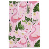 Flamingo Zomercollectie Eén Ontwerp 8 Medium Cadeauzakje (Achterkant)