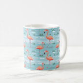 flamingo-zomerpatroon koffiemok (Voorkant rechts)