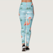 flamingo-zomerpatroon leggings (Achterkant)