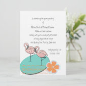 Flamingo Zomerrepetitie Diner Kaart (Staand voorkant)