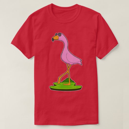 Flamingo Zonnebril 1 T-shirt (Design voorkant)