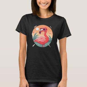 Flamingo Zonnebril Roze Vogel Tropische Vogel T-shirt