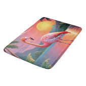 Flamingo Zonsondergang Tropisch Strand  Badmat (Gekanteld)