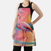 Flamingo Zonsondergang Tropisch Strand Schort (Insitu)