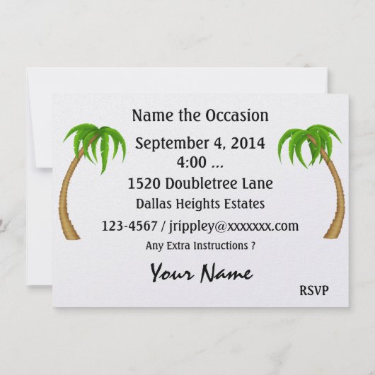 Flamingo Zwembad / Feest - SRF Kaart (Achterkant)