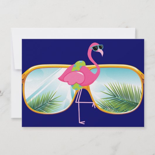 Flamingo Zwembad / Feest - SRF Kaart (Voorkant)