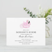 Flamingo Zwembad Float Bachelorette Routebeschrijv Kaart (Staand voorkant)