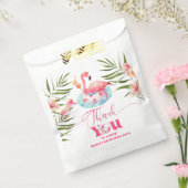 Flamingo zwembad party roze meisje verjaardag bedankzakje (Gezegeld)