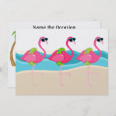 Flamingo Zwembad / Strandfeest - SRF Kaart (Voorkant / Achterkant)