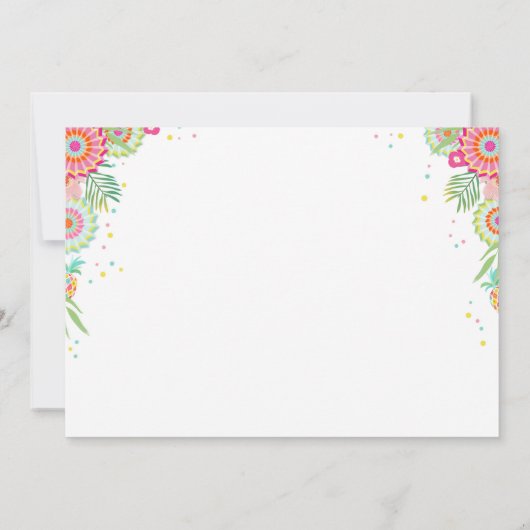 Flamingo Zwembad uitnodiging Tropische Zwembad flo (Achterkant)