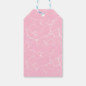 Flamingo zwembadfeest roze meisje verjaardag cadeaulabel (Achterkant)