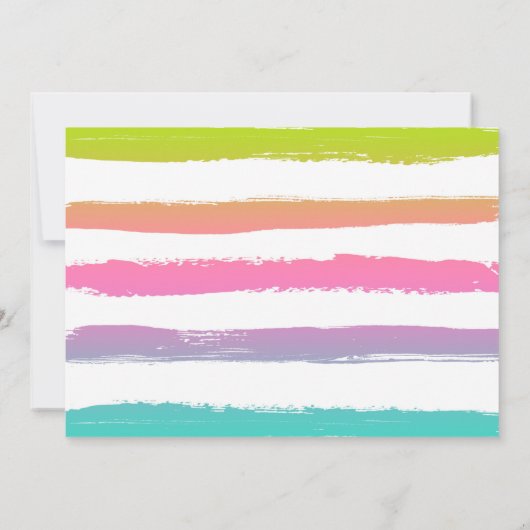 Flamingo zwembadfeest uitnodiging Tropische Flamin (Achterkant)