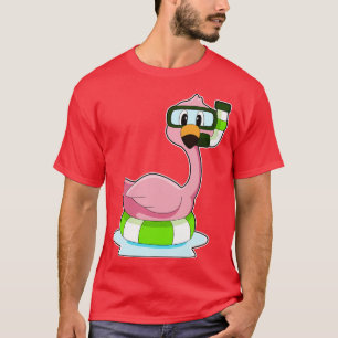 Flamingo Zwemmen Reddingsboei T-shirt