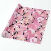 Flamingoenen in roze Gift Wrap Cadeaupapier (Uitgerold)