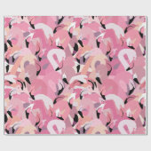 Flamingoenen in roze Gift Wrap Cadeaupapier (Vlak)