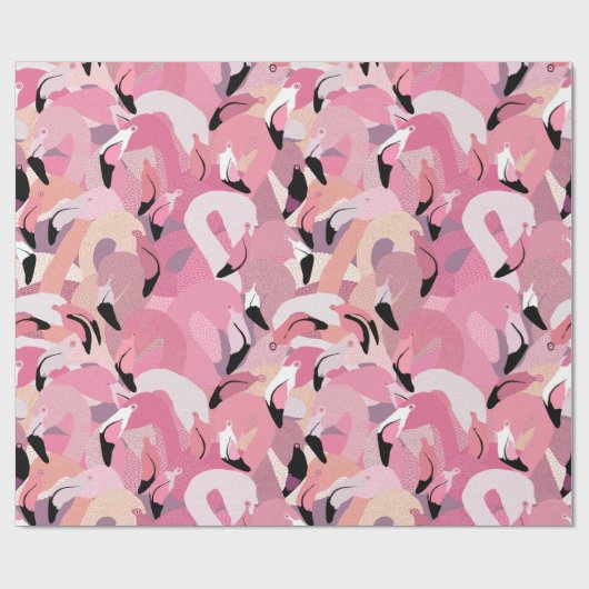 Flamingoenen in roze Gift Wrap Cadeaupapier (Vlak)