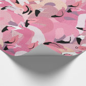 Flamingoenen in roze Gift Wrap Cadeaupapier (Hoek)