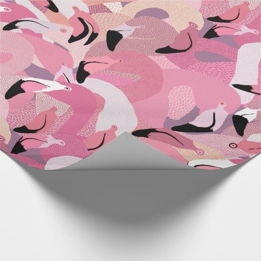 Flamingoenen in roze Gift Wrap Cadeaupapier (Hoek)