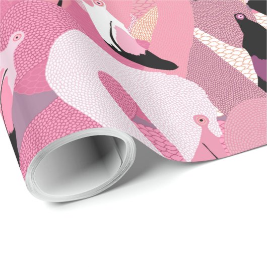 Flamingoenen in roze Gift Wrap Cadeaupapier (Rol Hoek)