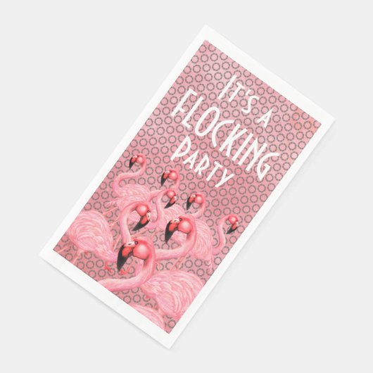 Flamingoenen op paradepapier servet (Hoek)
