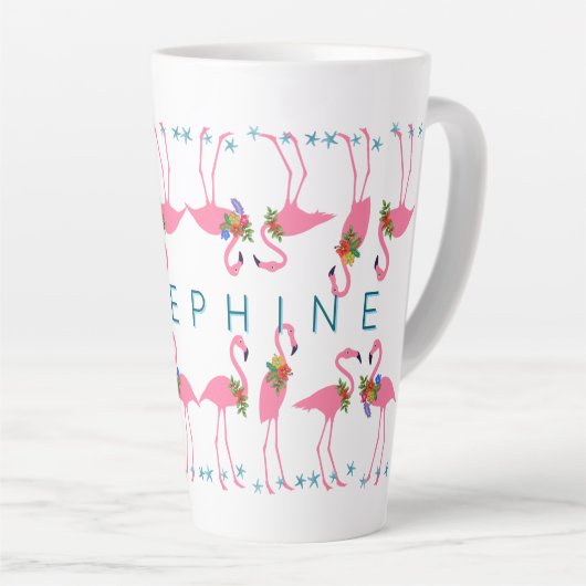 Flamingoes Gathering Tall Latte Mok (Rechterhoek)