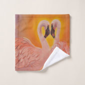Flamingoes Love Bad Handdoek (Wasdoekje)