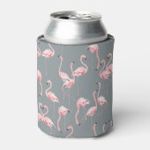 Flamingogrijs:  naadloos patroon. blikjeskoeler (Blikje Voorkant)