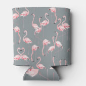 Flamingogrijs:  naadloos patroon. blikjeskoeler (Achterkant)