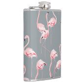 Flamingogrijs:  naadloos patroon. heupfles (Rechts)