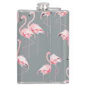 Flamingogrijs:  naadloos patroon. heupfles (Achterkant)