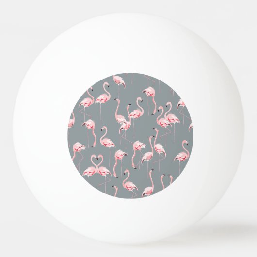 Flamingogrijs: naadloos patroon. pingpongbal (Voorkant)