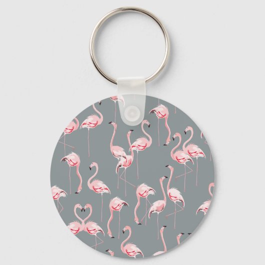Flamingogrijs:  naadloos patroon. sleutelhanger (Voorkant)