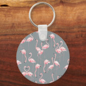 Flamingogrijs:  naadloos patroon. sleutelhanger (Achterkant)