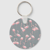 Flamingogrijs:  naadloos patroon. sleutelhanger (Achterkant)