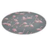 Flamingogrijs: naadloos patroon. snijplank (Hoek)