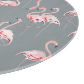 Flamingogrijs: naadloos patroon. snijplank (Hoek)