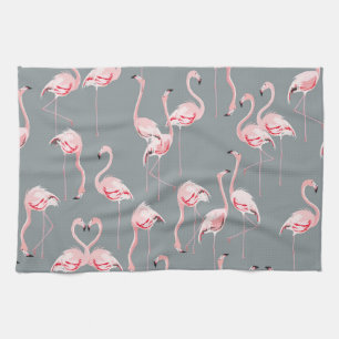 Flamingogrijs: naadloos patroon. theedoek