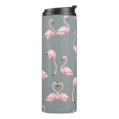 Flamingogrijs:  naadloos patroon. thermosbeker (Gedraaid links)