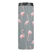 Flamingogrijs:  naadloos patroon. thermosbeker (Achterkant)