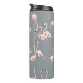 Flamingogrijs:  naadloos patroon. thermosbeker (Geroteerd rechts)