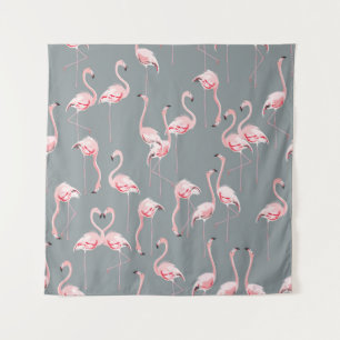 Flamingogrijs: naadloos patroon. wandkleed