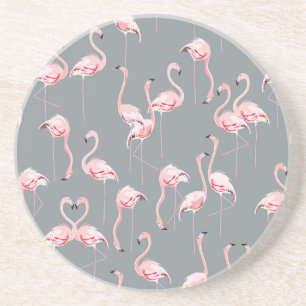 Flamingogrijs:  naadloos patroon. zandsteen onderzetter