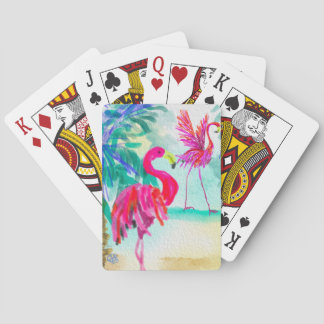 Flamingokaarten, kunst van Jeanine Handley Pokerkaarten