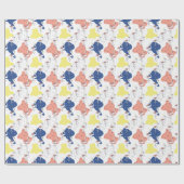 Flamingokroon: Abstract  naadloos. Cadeaupapier (Vlak)