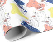 Flamingokroon: Abstract  naadloos. Cadeaupapier (Rol Hoek)