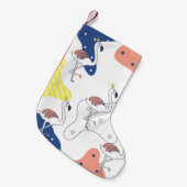Flamingokroon: Abstract naadloos. Kleine Kerstsok (Voorkant (Hangend))
