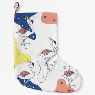 Flamingokroon: Abstract naadloos. Kleine Kerstsok