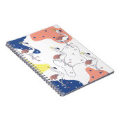 Flamingokroon: Abstract naadloos. Notitieboek (Rechterzijde)